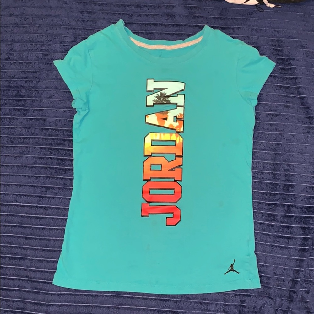 Blue Green Jordan T-shirt. 🌴